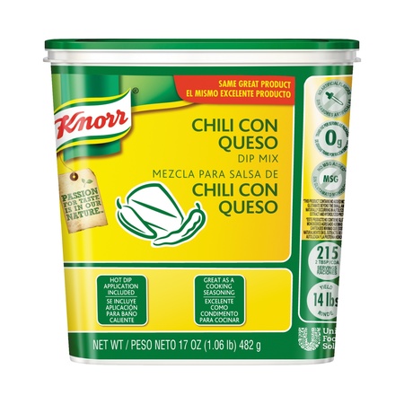 KNORR Knorr Chili Con Queso Dip Mix 1lbs Tub, PK6 84140659